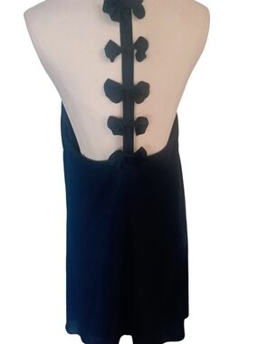 *3 For $20 Catch Me Navy Halter Swing Dress T Back Bows Size M